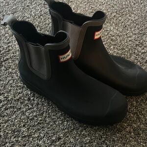 Hunter Black Ankle Rain Boots